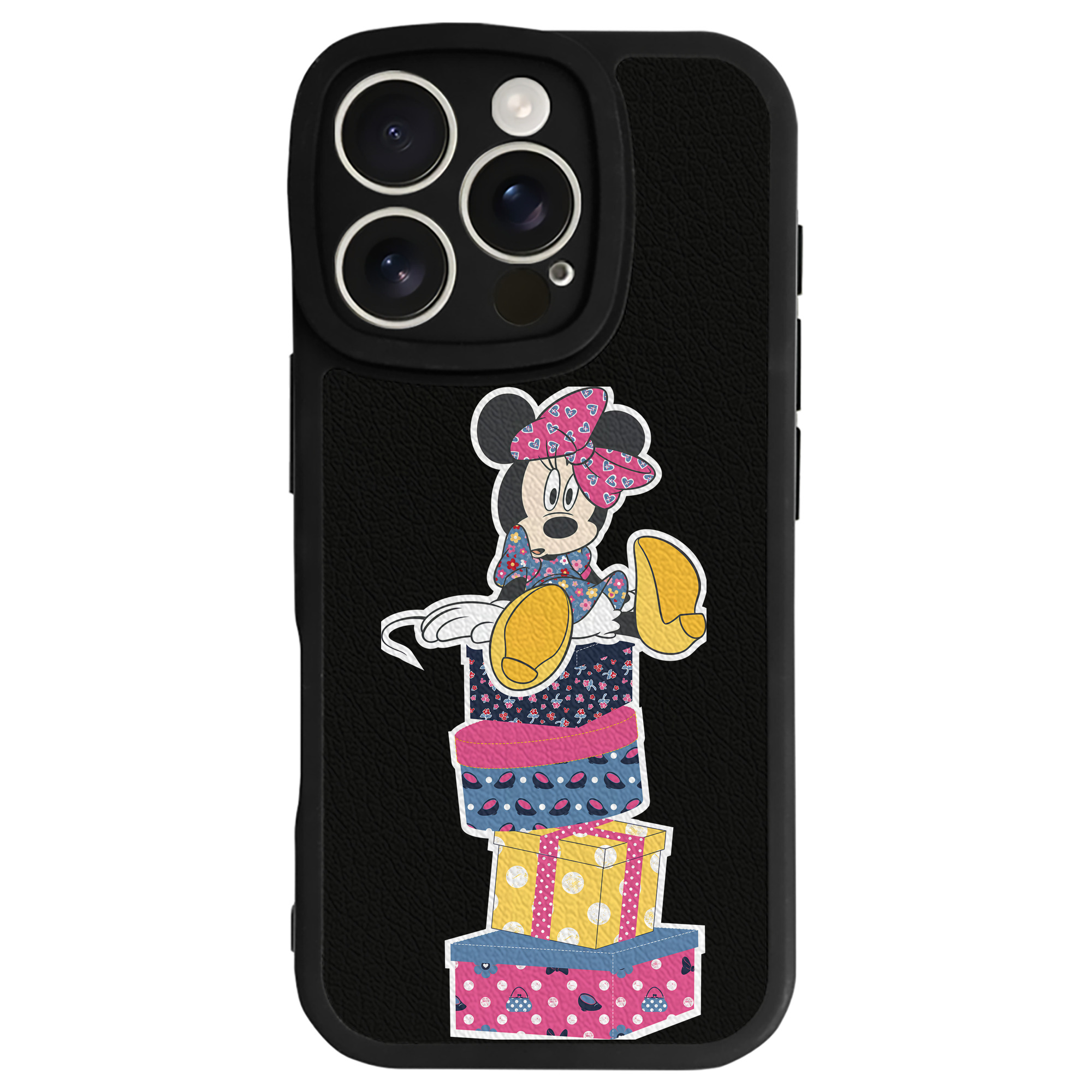 （画像用） ミッキーマウス Mickey Mouse 【iPhone 16シリーズ対応】シリコンスマホケース（レザー調） 材質：シリコン